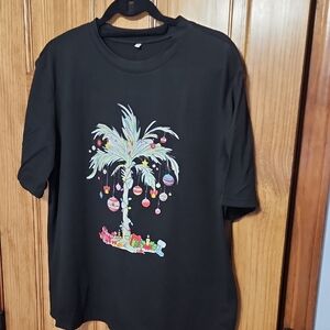 Tropical Black Short Sleeve Tee